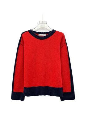 Dior Red Letter Intarsia Wool Sweater